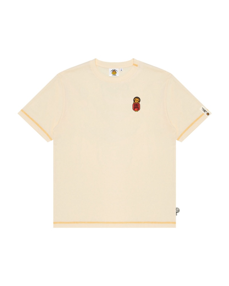 T Shirts Bape Baby Milo Blanche Homme | DQL-65395766